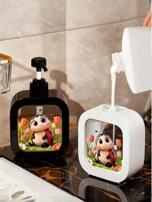 Dispensador de botella decorativo con diseño de mariquita, adecuado para jabón, lavado de manos, gel de ducha, botella de loción creativa, accesorios de baño - Multicolor - Ver 3