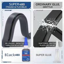 1-3 lọ keo epoxy đen 480, trọng lượng 35g/lọ, khô nhanh, chống thấm nước, chịu nhiệt, thích hợp cho lốp xe, giày dép, cao su, nhựa, kim loại và các dự án DIY. - Nhiều màu - Xem 6