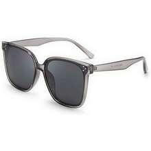 Gafas de Sol polarizadas cuadradas de gran tamaño retro para hombre y mujer de protección UV Lentes de Sol vintage de gran tamaño B2600 - Diamante gris - Ver 13