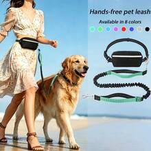 Dây dắt thú cưng đa năng có thể điều chỉnh kèm túi đeo hông, dây dắt chó tiện lợi giúp rảnh tay khi dắt chó đi dạo, đồ dùng cho thú cưng. - Nhiều màu - Xem 5