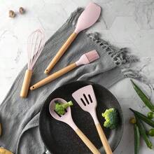 Utensilios de cocina de silicona con mango, batidora adecuada para herramientas de horneado y cocina - Ver 5