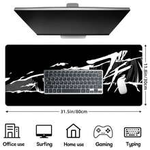 1 Extra Large Anime Girl Gaming Mouse Pad - Rubber Material, Rectangular, Precision Stitched Edges, Washable Non-Slip Desk Mat, Suitable For Computer And Esports Gaming - Multicolor - View 6