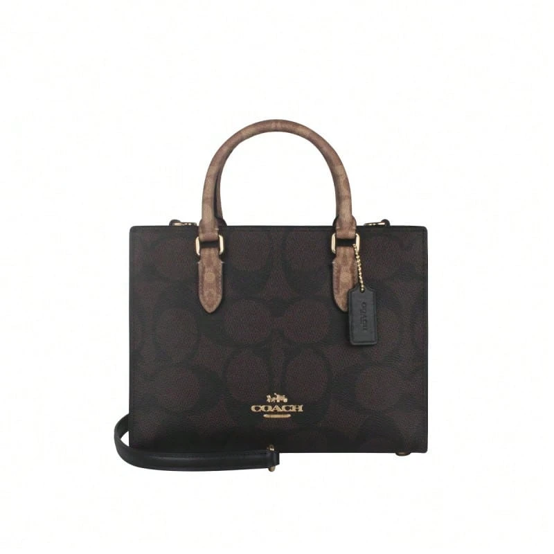Túi xách đeo vai nữ Coach Maggie in họa tiết CY676IMXI8 - Sự kết hợp màu gỗ óc chó CY676IMXI8 - Xem 1