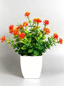 Plantas de orquídeas artificiales en maceta para interiores y exteriores, alféizares de ventanas, balcones, entradas o salas de té, decoración de bodas, hogar, dormitorio, sala de estar, dormitorio universitario, flores, plantas falsas, flores artificiales, artículos esenciales de verano para dormitorio universitario, regreso a clases - Multicolor B - Ver 13