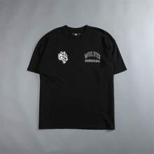 DARCSPORT American-Style  Retro T-Shirt For Couples, Men's Top, Pure Cotton Loose-Fit Round-Neck T-Shirt - màu đen - Xem 4