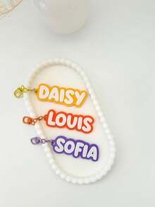 Personalized Keychain | Summer Vitality | Bag Tag | Customized Name Keychain | Backpack Keychain - Multicolor - View 4