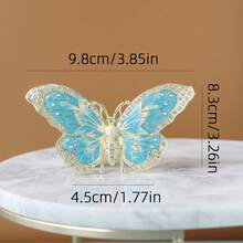 SUSUZUKU 1pc Metal Enamel Butterfly Pattern Jewelry Box, Creative Small Decor, Luxury High-End Scenic Spot Handicraft, Animal Pattern Butterfly Jewelry Box, Fashionable Exquisite Butterfly Decor, Butterfly Wing Jewelry Box, Insect Figurine, Creative Birthday Gift Box, Suitable For Students - Butterfly - View 3