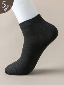 15 Pairs Kids & Youth Solid Color Striped Ankle Socks - Multicolor - View 10