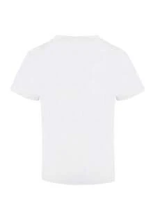 T-Shirt With Letter Print And Bear Graphic - 白色 - 查看 3