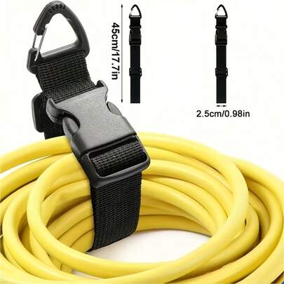1/3/6 piezas Organizador de cable de extensión ajustable de alta resistencia, con hebilla de bloqueo de 3 ejes, material de polipropileno negro duradero, adecuado para organización de estudio y garaje, cinturón de herramientas, almacenamiento de cables, soporte de cable de extensión, almacenamiento de herramientas, resistente y duradero