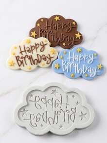 1pc Cloud Shaped Silicone Mold, Chocolate Mold, Suitable For Birthday Cake, Cupcake Decoration, Candy, Pudding - 彩色 - 查看 10