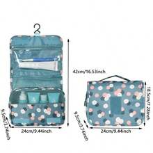 1pc Multifunctional Travel Makeup Bag, Hanging Large-Capacity Makeup Bag/Storage Bag, Easy To Carry, Unisex Waterproof Makeup Brush Organizer, Beach Bag, Beach Essential, Beach Towel Storage Bag, Vacation Supplies, Back-To-School Essential - Multicolor - View 4