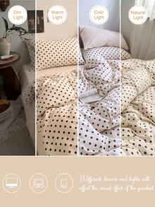 2件/3件套乳白色黑色波点数码印花被套套装（1个被套+2个枕套，不含被芯），适合房间装饰，日常聚酯纤维，柔软亲肤，室内卧室，主卧，客房，次卧，四季皆宜，现代印花，配套套装，卧室升级，家居焕新，设计精美 - 彩色 - 查看 9