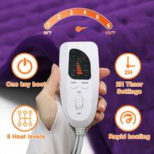 Deepsoon XXXL Heating Pad - Available In Three Sizes: 40 Inches X 20 Inches, 33 Inches X 17 Inches, And 24 Inches X 12 Inches; Featuring 6 Temperature Settings And 4 Timer Settings; Built In Portable Massage Function; Specially Designed To Provide Soothing Thermal Therapy For The Back, Neck, Shoulders, And Legs; Machine Washable, Easy To Clean; The Ideal Gift For Father's Day Or Birthday. Newly Upgraded Version! - View 8