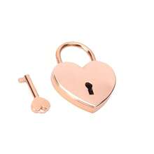 1 Set Customized Engraved Heart Lock & Key Set, Personalized Name & Date Padlock, Couple Matching Jewelry Gift - Multicolor - View 14
