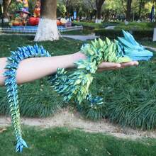 3D Printed Crystal Dragon Toy In 150cm, 84cm, 60cm Sizes, Flexible Joints, Vivid Colors, Perfect Home Office Decor And Creative Gift - Laser Green - View 9