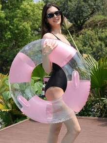 Thick White Butterfly Inflatable Swimming Ring With Sequins, Suitable For Adult Women, Pool Inflatable, Beach Essentials, Pool Float - Multicolor - View 3