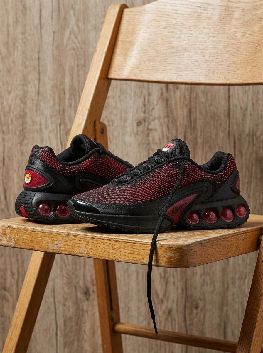 Giày Nike Air Max Dn - Đỏ đậm/đen sáng - Xem 1