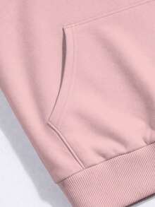 Premium Unisex Kangaroo Hoodie With Under The Sea Print, Stars, Shells, And Marine Style. - 淺粉色 - 查看 4