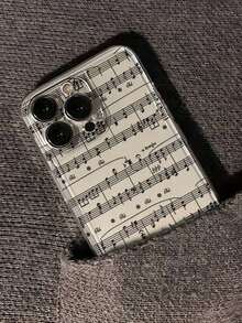 Minimalist Music Sheet Pattern Fashion Phone Cases Letter Music Note Painted Transparent Creative Shockproof Phone Case Compatible With IPhone 17/17 Pro/17 Pro Max, 16/11/16 Pro/16 Plus/16 Pro Max/16e, 15 Pro Max, 13/14/12/XS/XR/7G/8P, Galaxy S25/S25 Plus/S25 Ultra, A16/A36/A26/A56/A50/A12/A32 Birthday Gift Party - 規格 - 查看 4