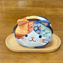 1pc Cat Coin Pouch | Fun Patchwork Design With Soft, Vibrant Colors | Perfect For Storing Coins, Keys, And Small Essentials | Stylish, Practical, - Multicolor - View 7