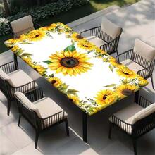 1pc Sunflower Tablecloth - Vibrant Floral Design, Durable Rectangular Table Mat, Suitable For Indoor/Outdoor, Farmhouse Style Kitchen Dining Room Decor, Wedding, Party And Seasonal Celebration - A - View 6