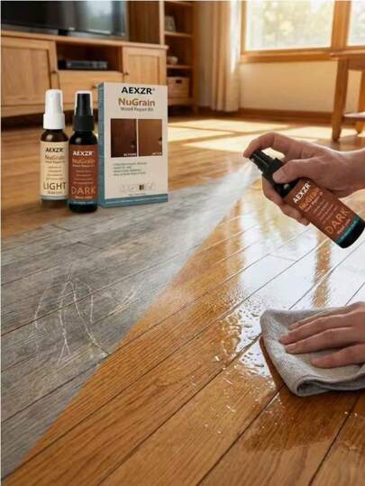 2-In-1 Wood Floor Cleaner & Protector Spray, Suitable For Wooden Furniture & Floors, Cleans, Polishes And Provides Scratch-Resistant Coating (Random Delivery Of New And Old Versions)
