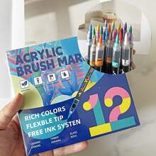 168 Stücke/120 Stücke/72 Stücke/60 Stücke/48 Stücke/36 Stücke/24 Stücke/12 Stücke Farbspitzen Acryl Markerstifte, wasserfeste Zeichenstifte, Marker, 5mm-1mm, beschreibbar auf Stein, Glas, Holz, Leinwand, Metall, vielfältige Objekte, zum Malen, Färben, Markieren, 72 Farben wählbar, sehr leuchtende Farben und Festivalmalerei Projektgestaltung Schulanfang - Sätze - Übersicht 5