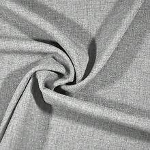 Rustic Dining Tablecloth 200x140cm, Synthetic Linen Fabric - Grey - View 2