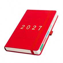 1本客製化2027年日程本,可自訂姓名A5筆記本,每日一頁,每頁標註時間與日期,共160張320頁,適用於日常工作記錄 - 彩色 - 查看 17