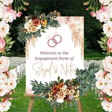 2 pièces Ensemble élégant de guirlandes florales artificielles pour arche de mariage - Décoration de bienvenue avec fleurs blanches et roses, convient pour la cérémonie, les fiançailles et la fête d'anniversaire, décoration murale de maison - Plastique durable, sans plumes, utilisation intérieure et extérieure, décoration de mariage, décoration d'événement de fête - V0134 - Voir 15