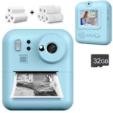 1 Set Kids Instant Print Camera, 1080P Video Recording, Comes With 3 Rolls Of Photo Paper, Children's Toy, Perfect Holiday Gift And Travel Essential For Boys And Girls, Suitable For Christmas, Birthday, Back To School - CA02 - View 20