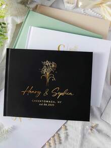 Sổ lưu niệm đám cưới nằm ngang cá nhân hóa, Album ảnh kỷ niệm đám cưới tùy chỉnh, Sổ ký tên cô dâu chú rể, Không gian ấm áp, Trang trí mùa thu, Tình yêu vĩnh cửu - Nhiều màu - Xem 2