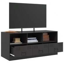 vidaXL Meubles TV et centres de divertissement - Noir - Voir 5