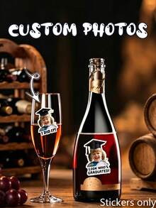 Graduation Sticker Set - Personalized Graduation Stickers, Custom Stickers, Custom Graduation Gifts, Party Decorations, Self-Adhesive, Suitable For Couples, Friends, Men, Women, Decorating Restaurants, Schools, Homes, Offices, Graduates - Multicolor - View 2