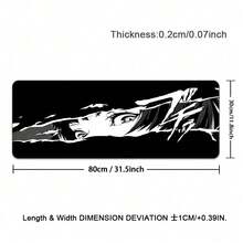 1 Extra Large Anime Girl Gaming Mouse Pad - Rubber Material, Rectangular, Precision Stitched Edges, Washable Non-Slip Desk Mat, Suitable For Computer And Esports Gaming - Multicolor - View 9