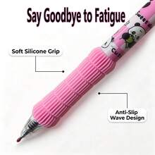 Chuẩn bị năm học mới! Bộ 4 bút bi gel hình gấu trúc dễ thương – ngòi 0.5mm, mực đen, thân bút màu hồng, viết trơn tru, bộ văn phòng phẩm không thể thiếu cho các bạn nữ. - Nhiều màu - Xem 5