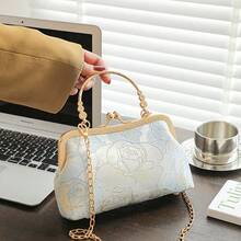 Simple Shoulder Bag Handbag Clutch Cheongsam Bag Crossbody Bag Multi-Purpose Chinese Style Women Bag Valentines - Sky Blue - View 8