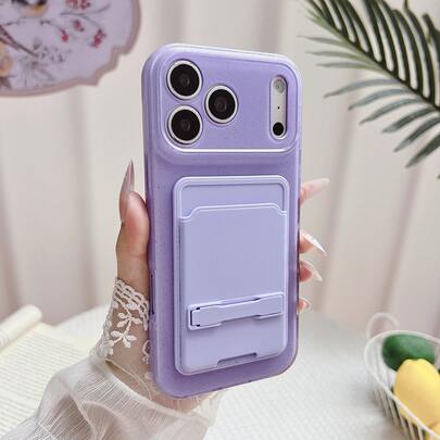 1 chiếc ốp lưng điện thoại cao cấp màu tím lấp lấp lánh, chất liệu TPU mềm dẻo, chống sốc, chống mồ hôi, chống bám vân tay, chống mài mòn, không phai màu, phù hợp với 17Pro Max/17Pro/17/16plus/16Pro Max/16/16Pro/15Pro Max/15Pro/15/14Pro Max/14Pro/14/13Pro Max/13Pro/13/12Pro Max/12Pro/12/11