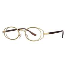 European And American Double-Ring Oval Eyeglass Frames For Beautiful Female Students, Offering A High-End, Fashionable, And Unique Floral-Colored Decorative Frame - Black Frame White Film - View 8
