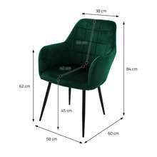 Sillas de comedor - Verde Oscuro - Ver 2