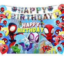Amazing Friends Theme Birthday Party Banner & Tableware, Suitable For Theme Party Decor, Birthday Party Decor, Mother's Day Graduation Ceremony Decor, Also For Party Decor, Holiday Decor, Casual Gatherings, Back To School Season And Christmas Party - Multicolor - View 9