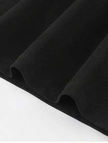 1 pieza de camiseta de verano de talla grande para mujer - Color puro, corte holgado, cuello redondo, manga corta, adecuada para uso casual de verano, lavable a máquina, camiseta para uso diario, 180g, 100% algodón, los diseños están impresos. Unisexo. - Blanco - Ver 9