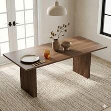 Extendable Dining Table 140/200 X 90 Cm, Suitable For 6-8 People, Rectangular Tabletop, Reinforced Tabletop, Simple Style Extendable Dining Table, Oak Color. - Brown - View 9