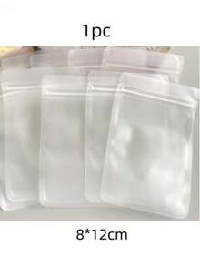 10入可重複使用鋁箔拉鍊密封袋，磨砂馬卡龍色熱封包裝袋，可愛純色長方形自封收納袋，適用於小卡、珠寶、糖果、小禮物、派對伴手禮、日常使用 - 多款 - 查看 16