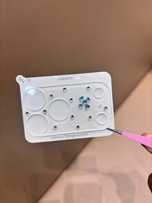 Tempered Glass Flower Rhinestone Lens Film, Suitable For The Elegant And Shiny Rhinestone Camera Protective Film Of Apple 17 Pro Max/17 Pro, With Soft Frosted Edges And Scratch Resistance, Is The Perfect Gift Or Accessory For Camera Lenses. - Heart-shaped Lens Film - View 7