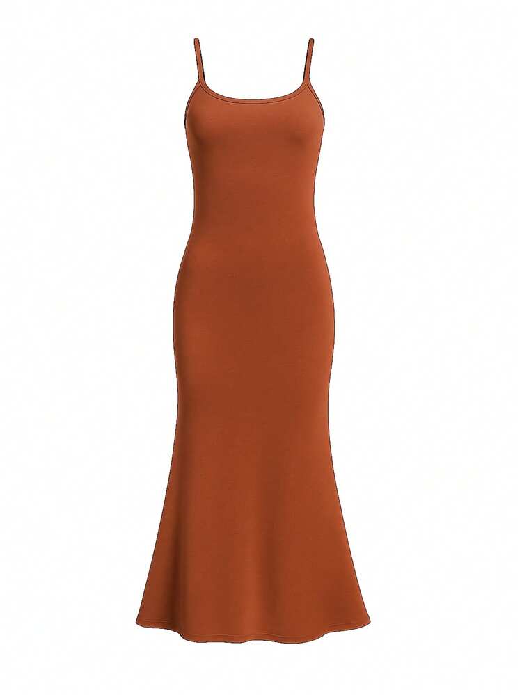 el mejor regalo para el Día de la Madre:Vestido largo ajustado y sexy de unicolor con escote en V profundo para mujeres,,,Vestido de encaje ajustado elegante y romántico para citas nocturnas, día de San Valentín - Marrón - Añade 5