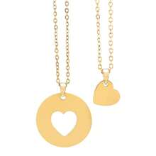 Set de Collares Madre e Hija para compartir Regalo para Mama - Collar dúo Corazón - Set Mama e Hija (adulta o adolescente) - Chapa de Oro Calidad Premium - Elegantia Jewelry (Mama e Hija, Chapado en oro) - Mama e Hija - Ver 2