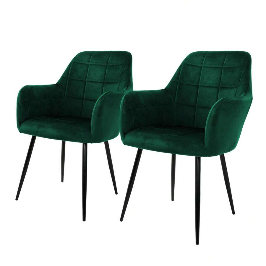 Sillas de comedor - Verde Oscuro - Ver 1
