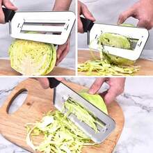 2pcs/Set Double-Blade Vegetable Knife, Slicer, Cabbage Shredder, Peeler, Small Kitchen Tools, Fruit & Vegetable Cutter - Multicolor - View 9